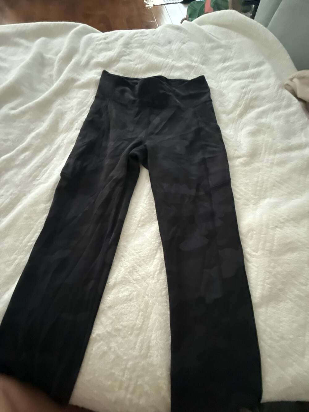 Lululemon Black Camo High-Rise Leggings with Pockets